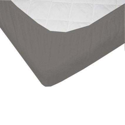 EKO - Sábana impermeable con elástico JERSEY 120x60 cm gris