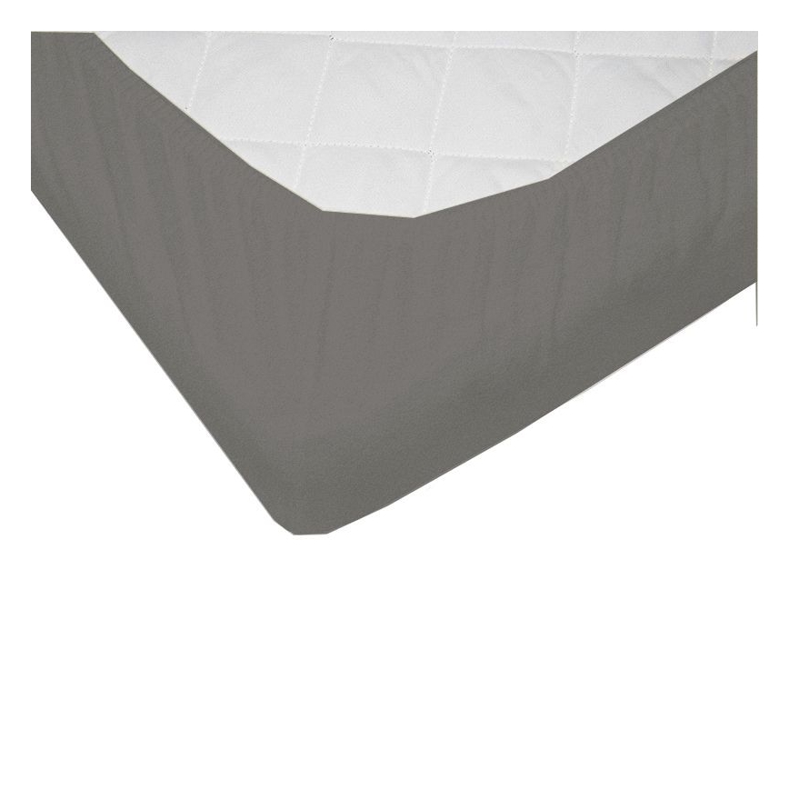 EKO - Sábana impermeable con elástico JERSEY 120x60 cm gris
