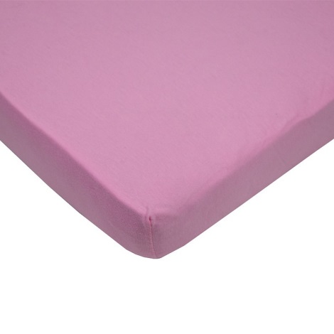 EKO - Sábana impermeable con elástico JERSEY 120x60 cm rosa