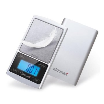ELDONEX EKS-4040-SL - Báscula de alta precisión 2xCR2032 plata