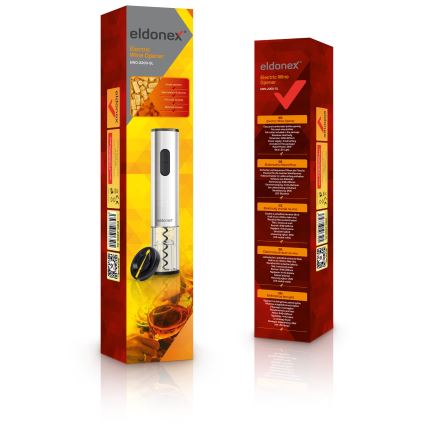 ELDONEX EWO-2200-SL - Sacacorchos eléctrico 4xAA cromo mate