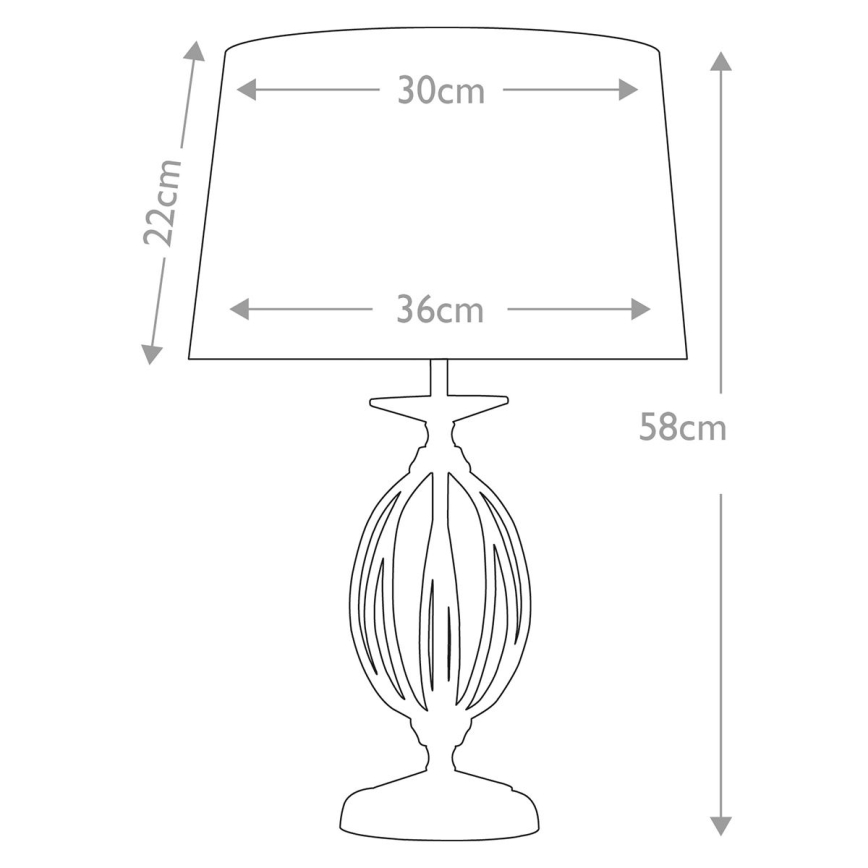 Elstead - Lámpara de mesa AEGEAN 1xE27/60W/230V cromo brillante
