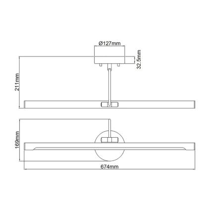 Elstead ALTON-PL-L-BLK - Lámpara LED para cuadros ALTON LED/10W/230V negro