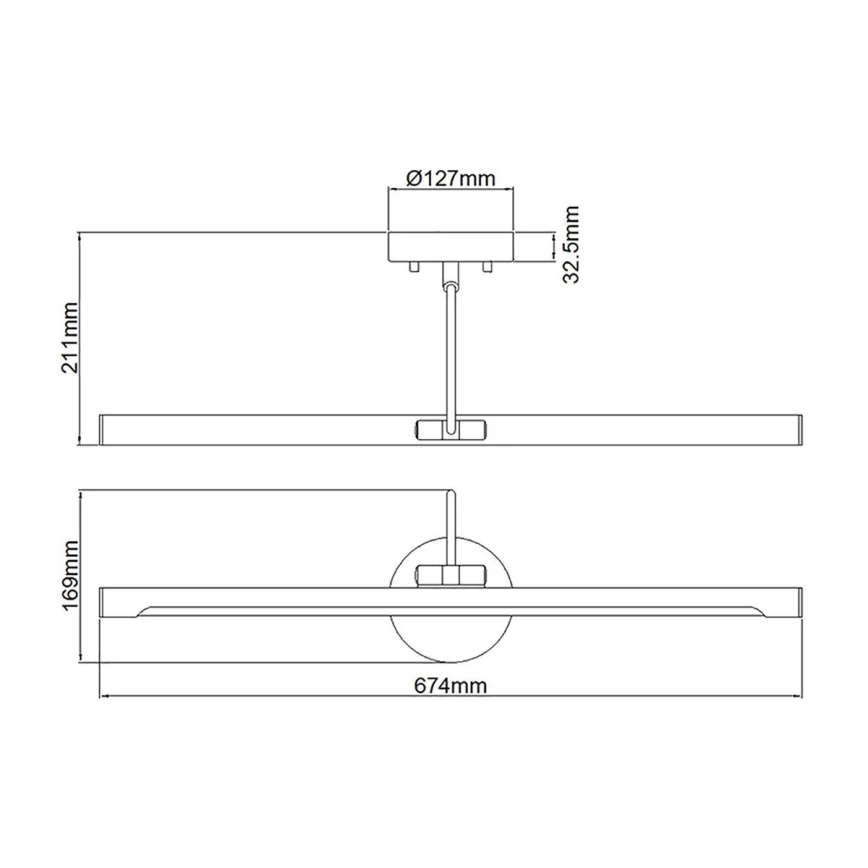 Elstead ALTON-PL-L-BLK - Lámpara LED para cuadros ALTON LED/10W/230V negro