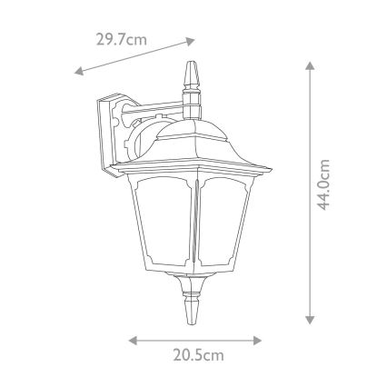 Elstead - Aplique de exterior CHAPEL 1xE27/100W/230V IP44