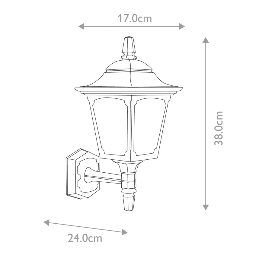 Elstead - Aplique de exterior CHAPEL 1xE27/100W/230V IP44