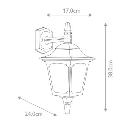 Elstead - Aplique de exterior CHAPEL 1xE27/100W/230V IP44