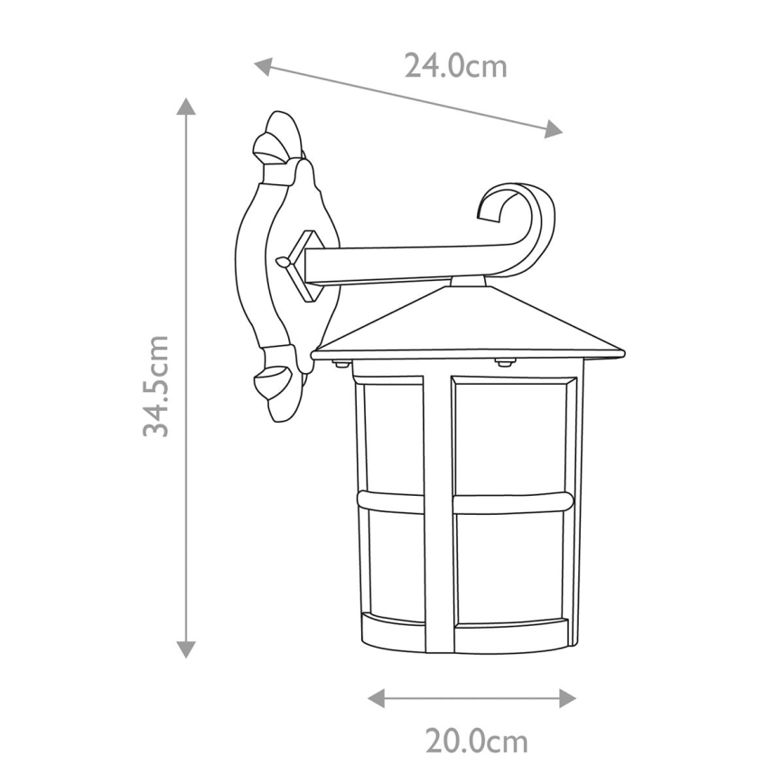 Elstead - Aplique de exterior HEREFORD 1xE27/100W/230V IP43