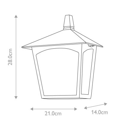 Elstead - Aplique de exterior YORK 1xE27/100W/230V IP23