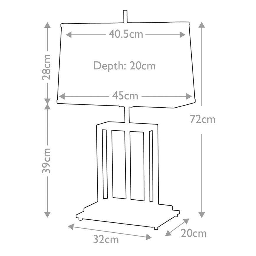 Elstead - Lámpara de mesa ATLAS 1xE27/60W/230V