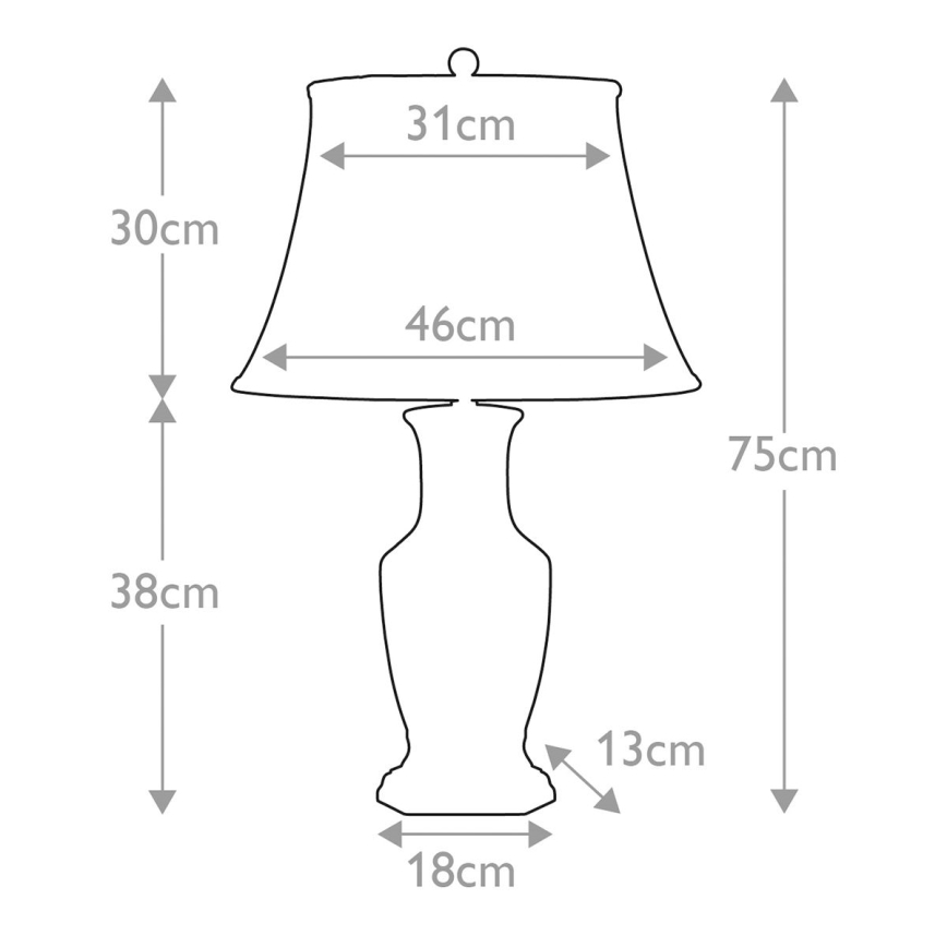 Elstead - Lámpara de mesa AZUL HEX 1xE27/60W/230V