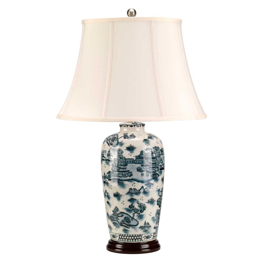 Elstead - Lámpara de mesa AZUL TRADITIONAL 1xE27/60W/230V