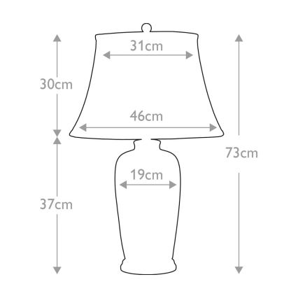 Elstead - Lámpara de mesa AZUL TRADITIONAL 1xE27/60W/230V