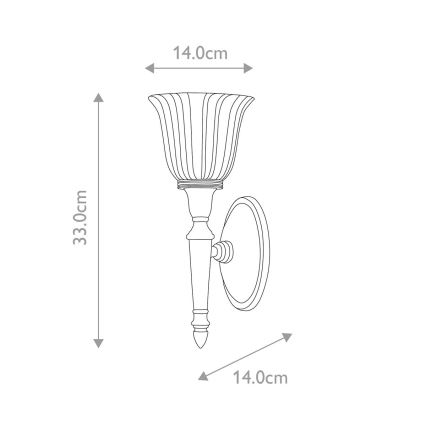 Elstead - Aplique LED de baño DRYDEN 1xG9/3W/230V IP44