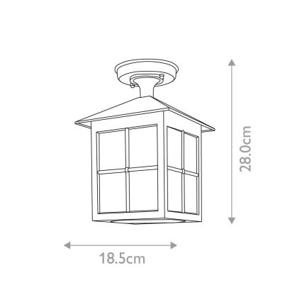 Elstead BL18A-BLACK - de exterior lámpara de techo WINCHESTER 1xE27/100W/230V IP43