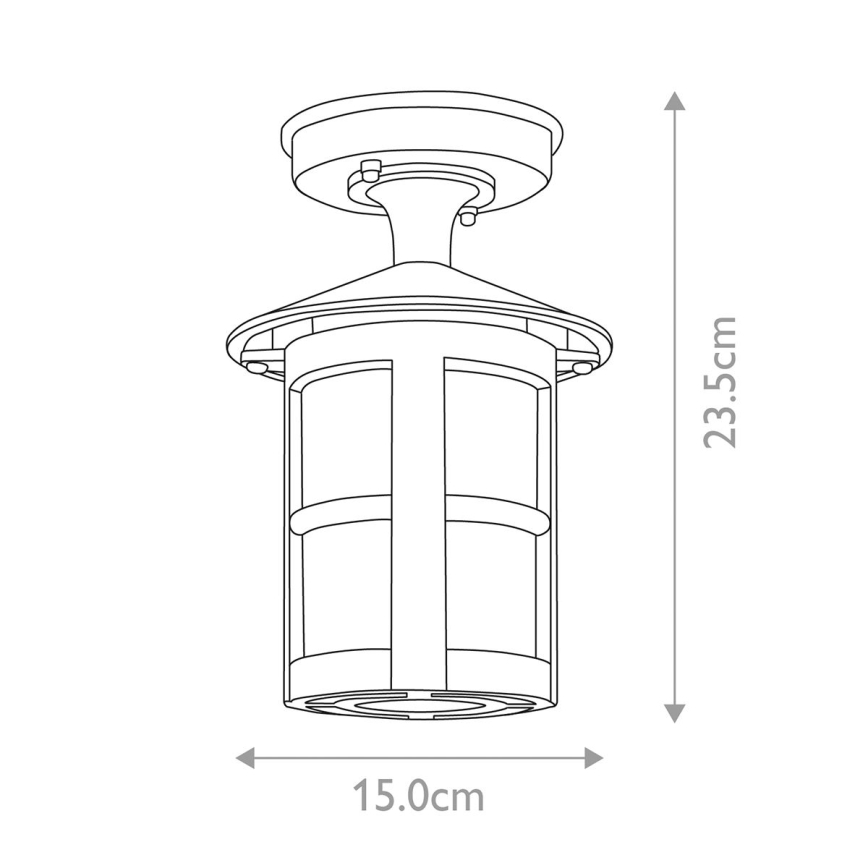 Elstead BL21A-BLACK - de exterior lámpara de techo HEREFORD 1xE27/100W/230V IP43