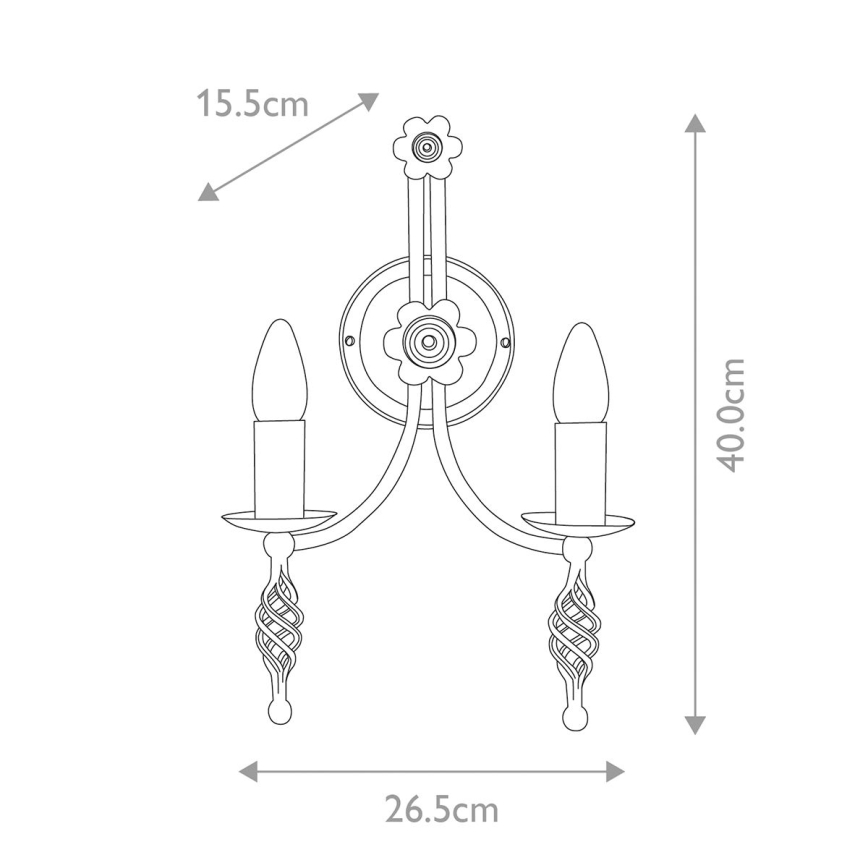 Elstead - Aplique BELFRY 2xE14/60W/230V