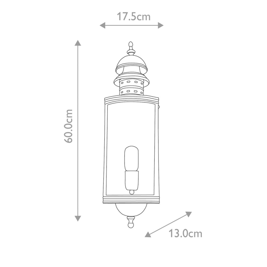 Elstead - Aplique de exterior DOWNING STREET 1xE27/60W/230V IP44