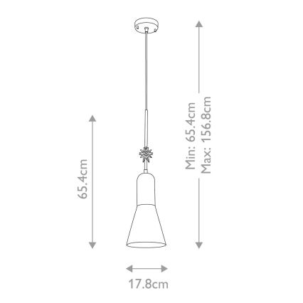 Elstead - Lámpara colgante ETOILE 1xE27/60W/230V