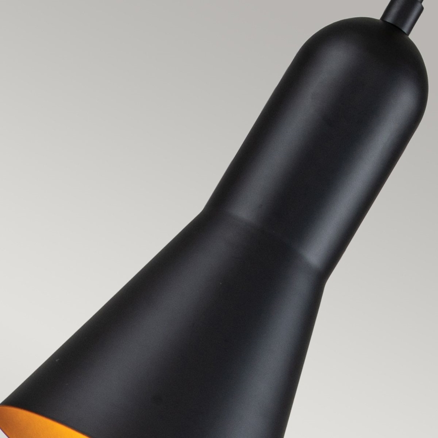 Elstead - Lámpara colgante ETOILE 1xE27/60W/230V diá. 13,3 cm negro