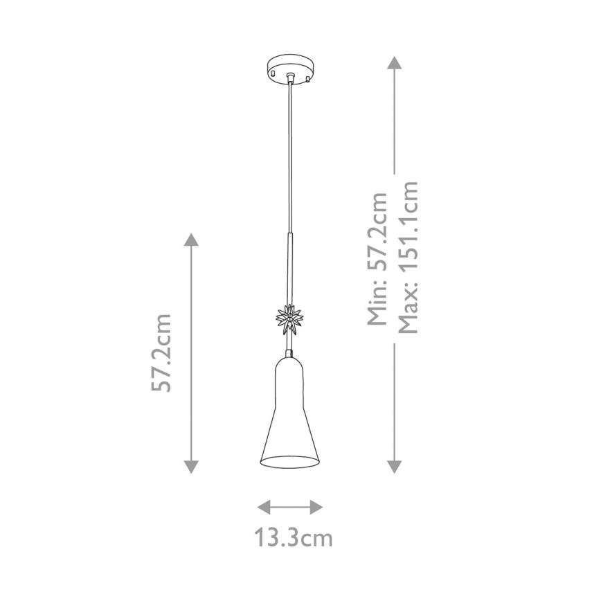Elstead - Lámpara colgante ETOILE 1xE27/60W/230V diá. 13,3 cm negro