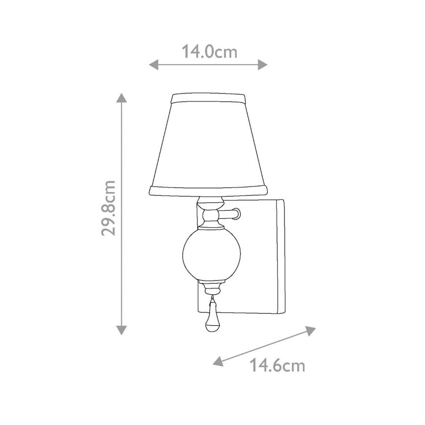 Elstead FE-ARGENTO1 - Aplique ARGENTO 1xE14/60W/230V