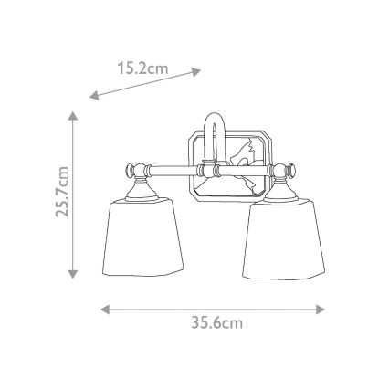 Elstead FE-CONCORD2-BATH - Aplique LED de baño CONCORD 2xG9/3W/230V IP44