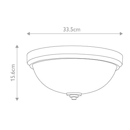 Elstead FE-MALIBU-F-BATH - Plafón de baño MALIBU 1xE27/60W/230V IP44