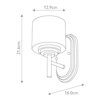 Elstead FE-MALIBU1-BATH - Aplique LED de baño MALIBU 1xG9/3W/230V IP44