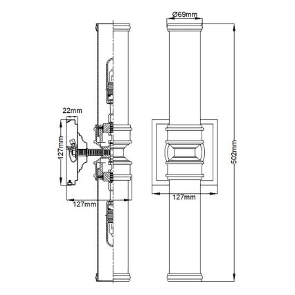 Elstead FE-PAYNE2-BATH - Aplique LED de baño PAYNE 2xG9/3W/230V IP44