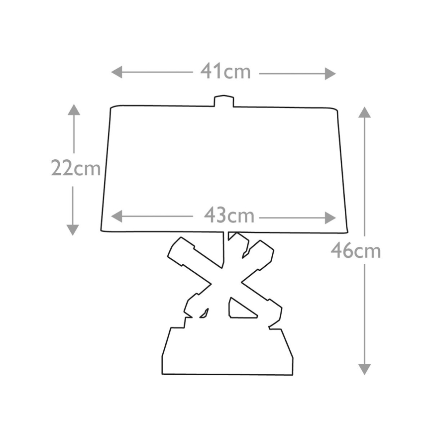 Elstead - Lámpara de mesa JACKSON SQUARE 1xE27/60W/230V