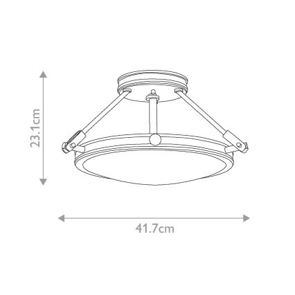 Elstead HK-COLLIER-SF-S - Lámpara de techo COLLIER 3xE14/60W/230V