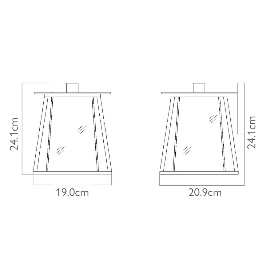 Elstead HK-WALKER2-S - Aplique de exterior WALKER 1xE27/100W/230V IP44