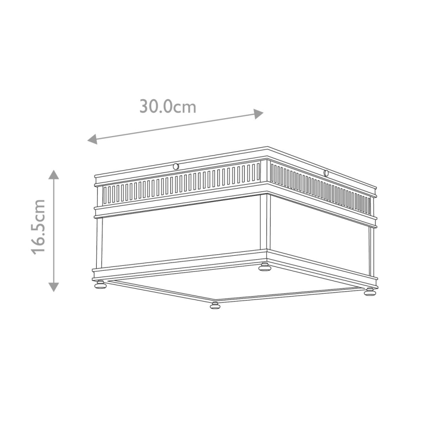 Elstead - Plafón de exterior HOLBORN 2xE27/60W/230V IP44