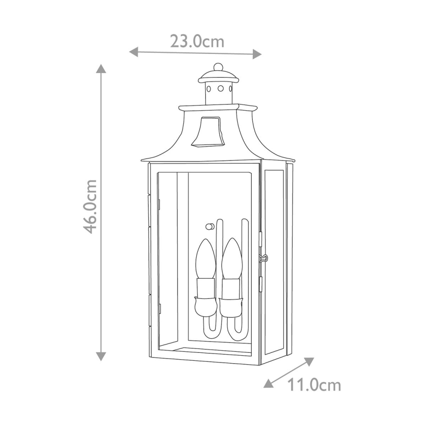 Elstead - Aplique de exterior KENDAL 2xE14/60W/230V IP44
