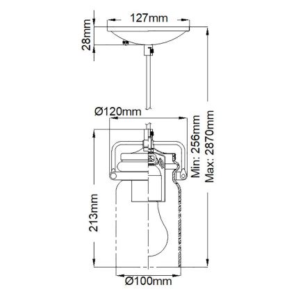 Elstead KL-BRINLEY-MP-NI - Lámpara colgante BRINLEY 1xE27/60W/230V cromo mate