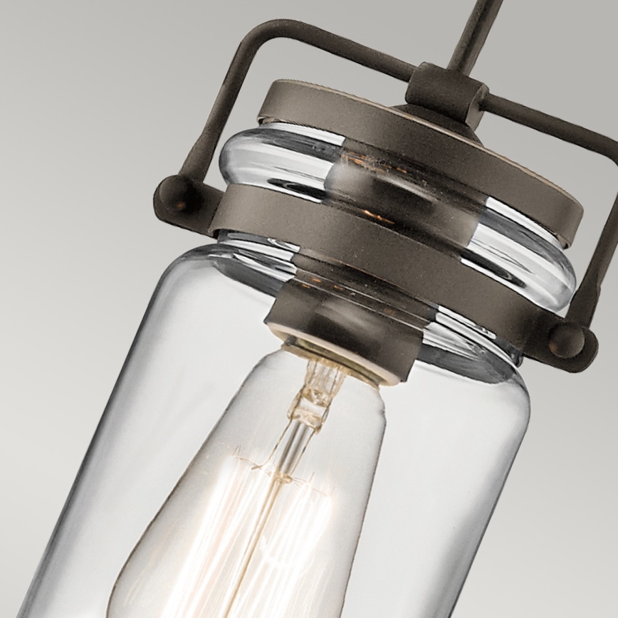 Elstead KL-BRINLEY-MP-OZ - Lámpara colgante BRINLEY 1xE27/60W/230V antracita