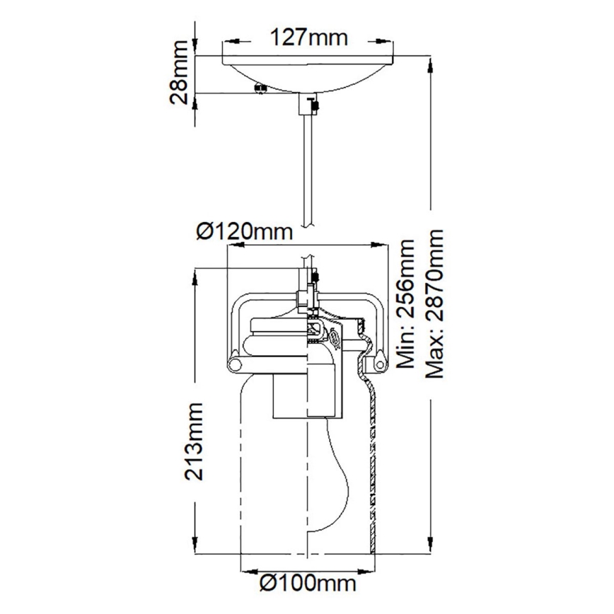 Elstead KL-BRINLEY-MP-OZ - Lámpara colgante BRINLEY 1xE27/60W/230V antracita