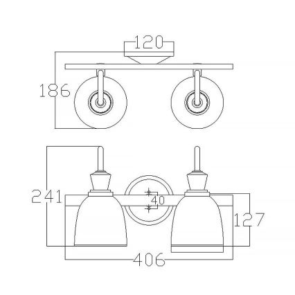 Elstead KL-CORA2-BATH - Aplique LED de baño CORA 2xG9/3W/230V IP44