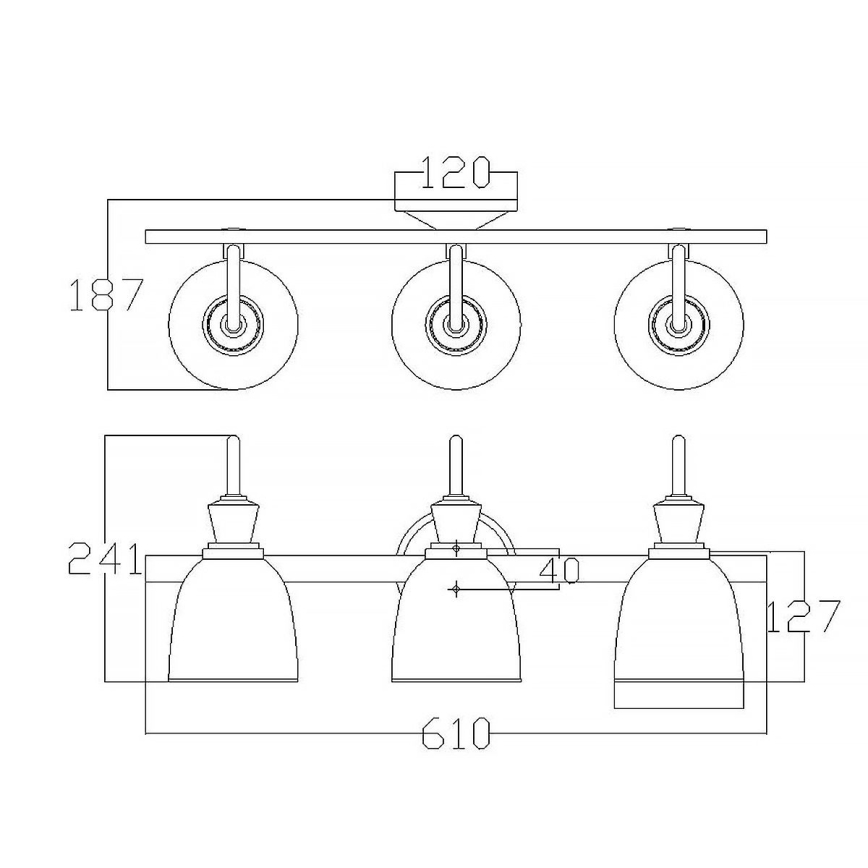 Elstead KL-CORA3-BATH - Aplique LED de baño CORA 3xG9/3W/230V IP44