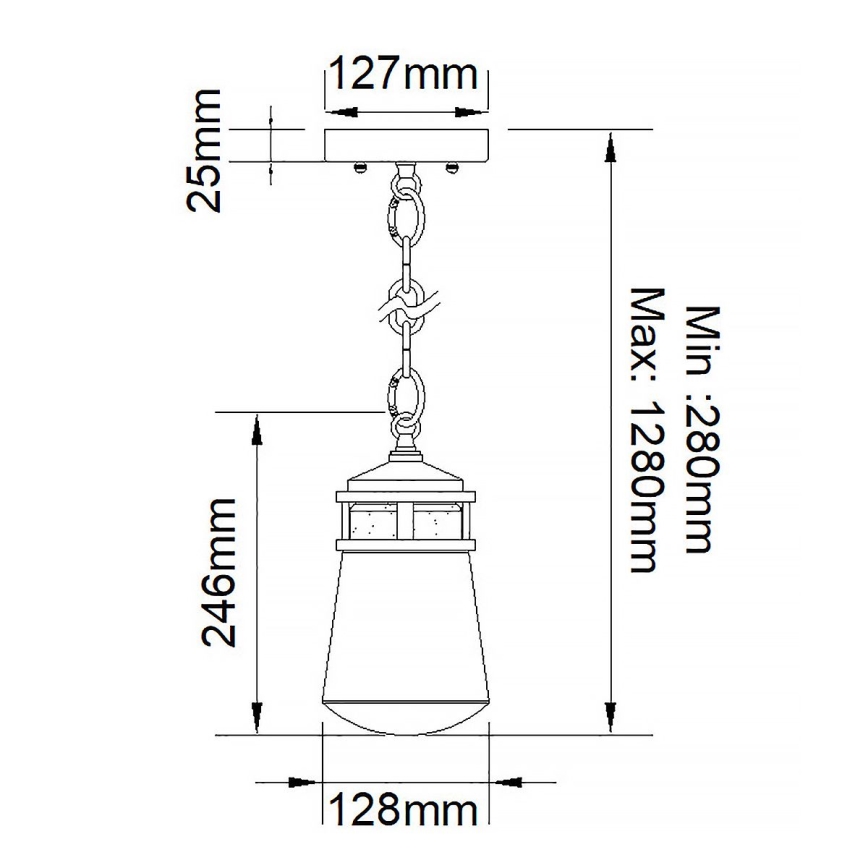Elstead KL-LYNDON8-S-AZ - Plafón de exterior LYNDON 1xE27/75W/230V IP44 antracita
