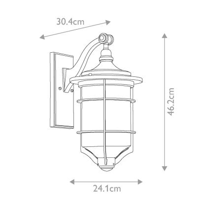 Elstead KL-ROYAL-MARINE2-M - Aplique de exterior ROYAL 1xE27/60W/230V IP44