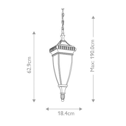 Elstead KL-VENETIAN8-M - Plafón de exterior VENETIAN 2xE14/60W/230V IP23