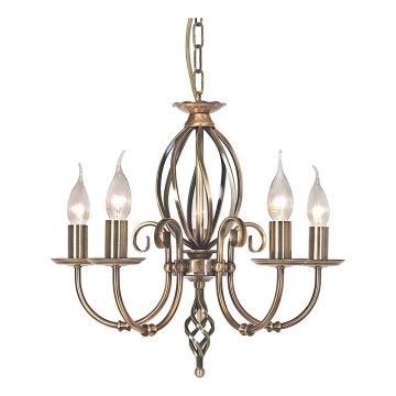 Elstead - Lámpara colgante con cadena ARTISAN 5xE14/60W/230V