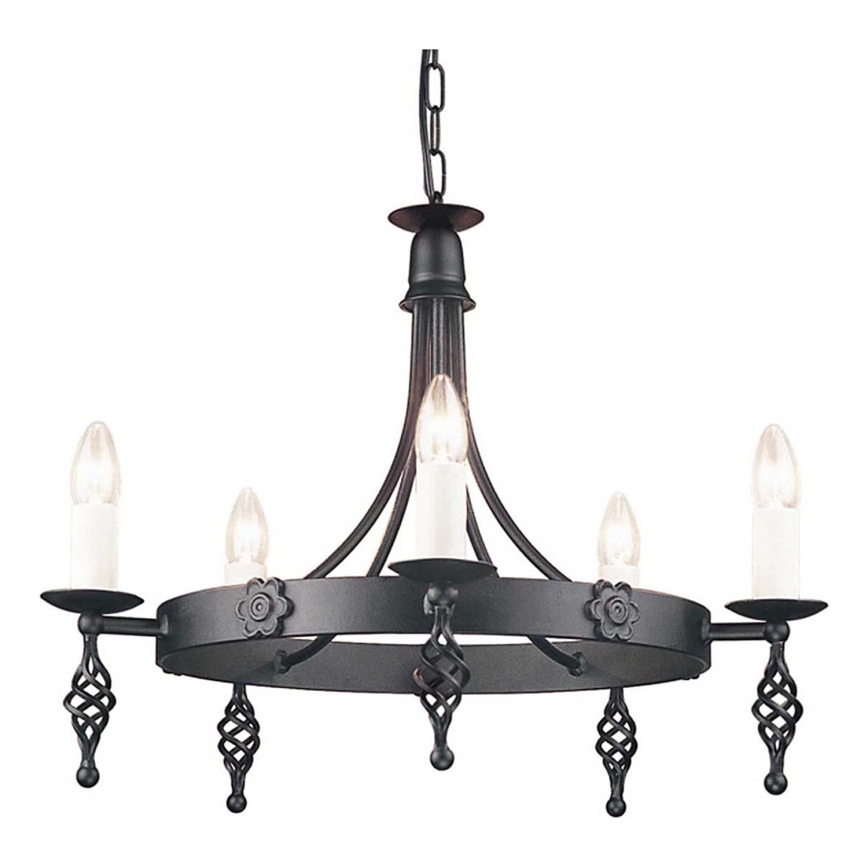 Elstead - Lámpara colgante con cadena BELFRY 5xE14/60W/230V
