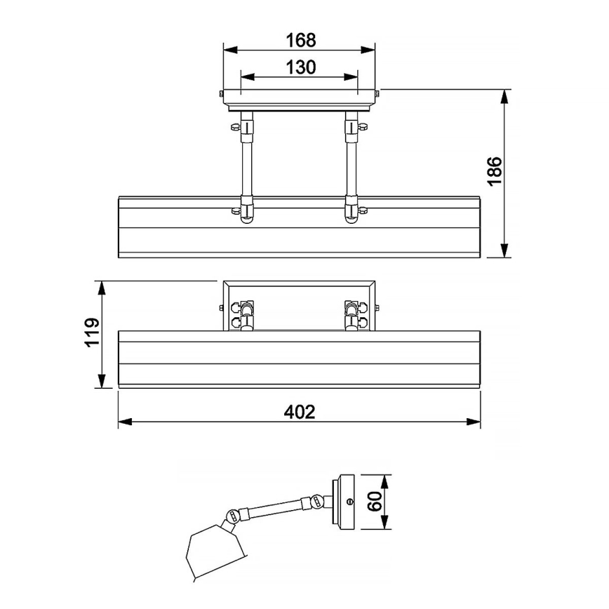 Elstead - Lámpara de cuadro CHAWTON 2xE14/40W/230V