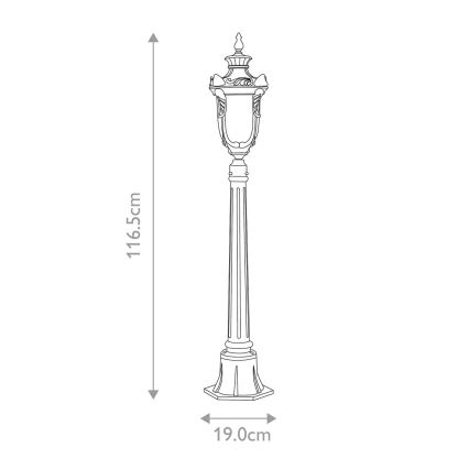 Elstead - Lámpara de exterior PHILADELPHIA 1xE27/100W/230V IP44 negro