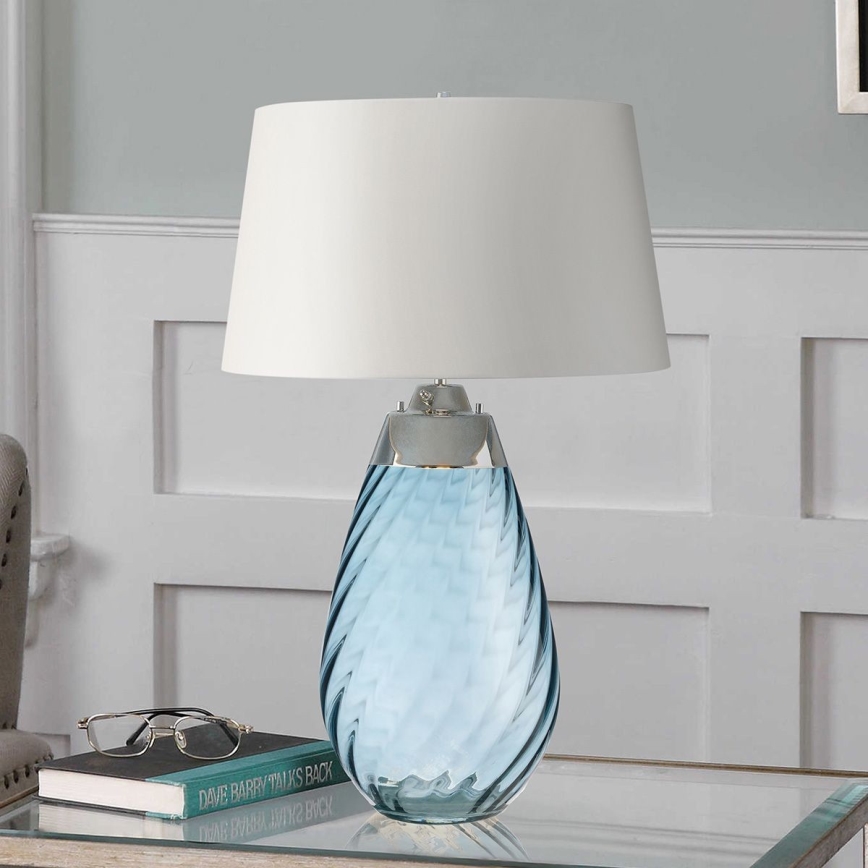 Elstead - Lámpara de mesa LED LENA 1xE27/40W/230V + 1xGU10/7W 74 cm azul/blanco