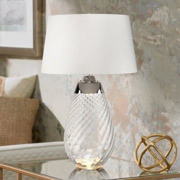 Elstead - Lámpara de mesa LED LENA 1xE27/40W/230V + 1xGU10/7W 74 cm blanco
