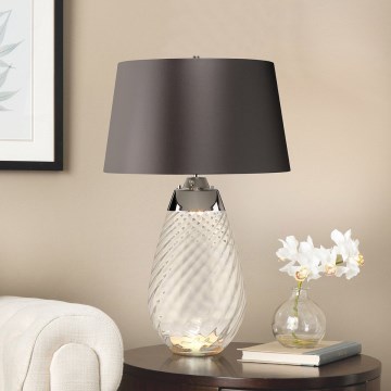 Elstead - Lámpara de mesa LED LENA 1xE27/40W/230V + 1xGU10/7W 74 cm gris